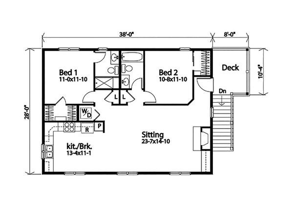 House Design - Country Floor Plan - Upper Floor Plan #22-612