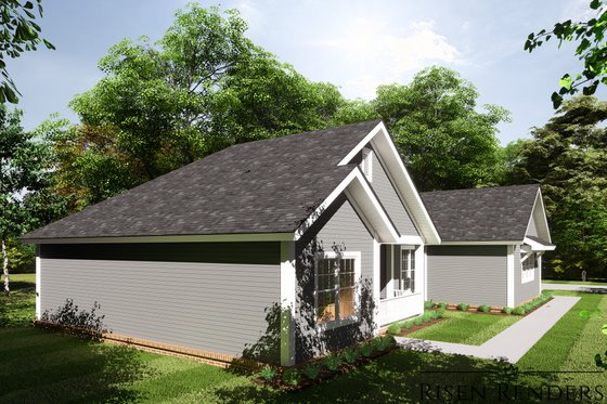 Exterior - Other Elevation 3 for Country House Plan #513-8 - 3 bed, 2 bath