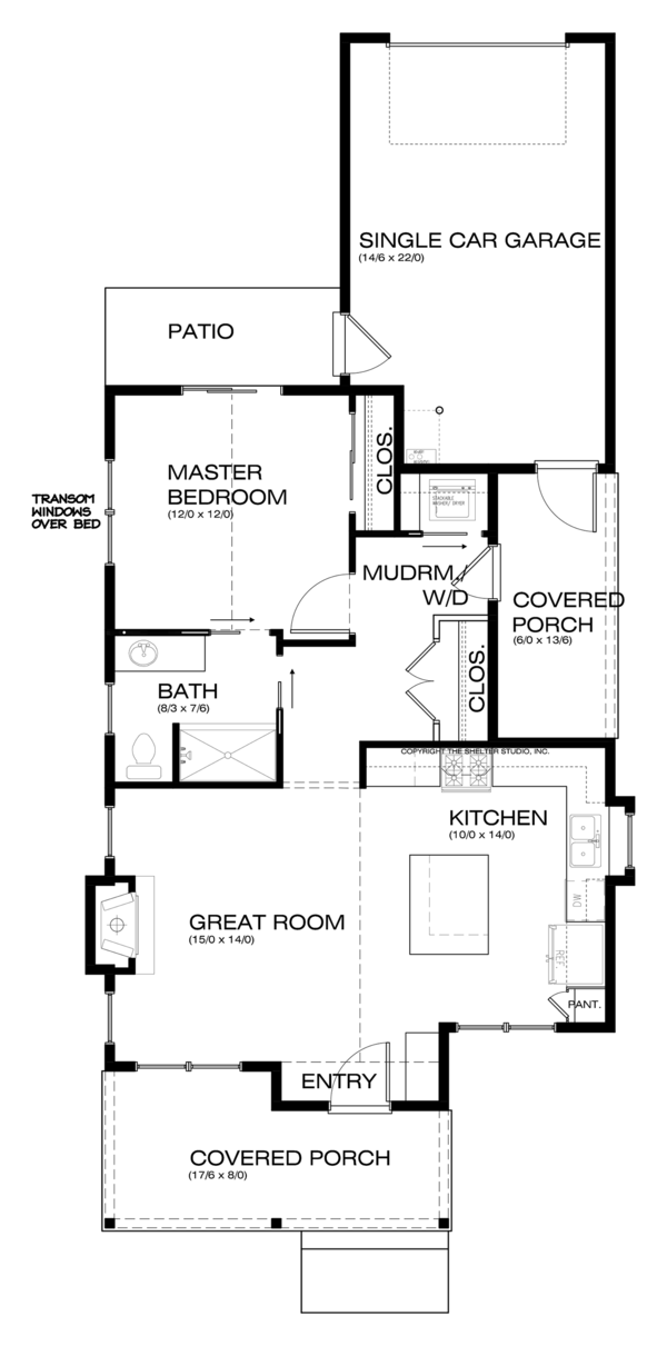 Home Plan - Craftsman Floor Plan - Main Floor Plan #895-53