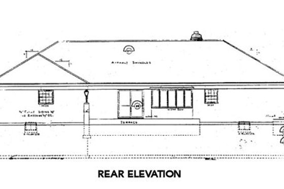 Exterior - Rear Elevation House Plan #312-759 - 3 bed, 2.5 bath