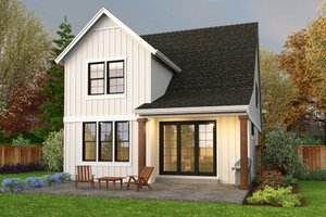 Exterior - Rear Elevation for Farmhouse House Plan #48-1043 - 4 bed, 3 bath