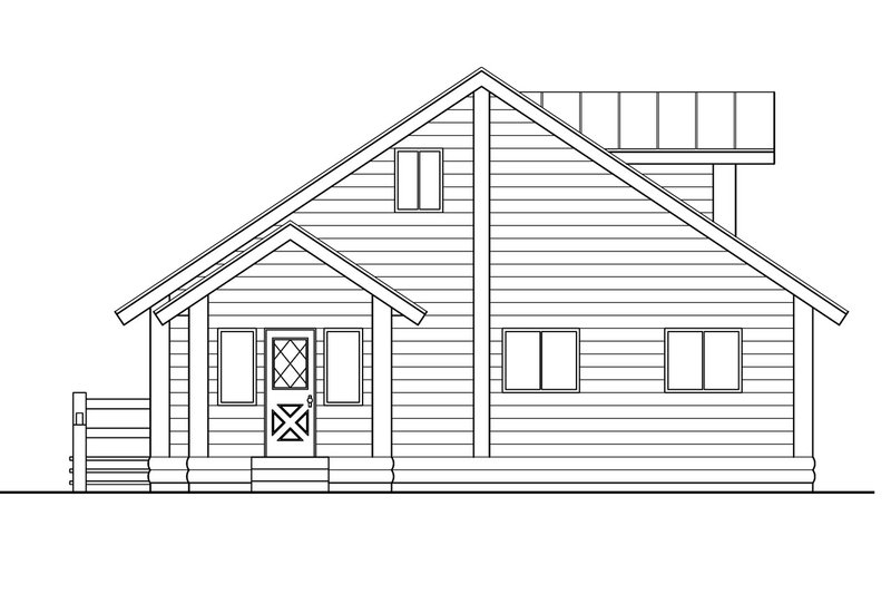 Home Plan - Exterior - Rear Elevation for Contemporary House Plan #124-439 - 3 bed, 2 bath