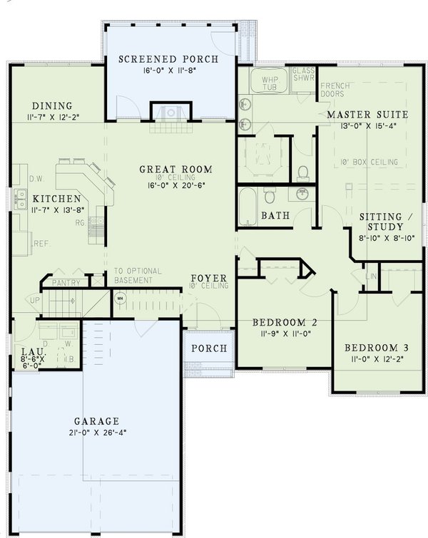 Home Plan - Traditional Floor Plan - Main Floor Plan #17-1103