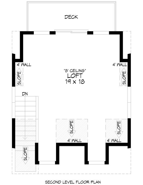House Blueprint - Southern Floor Plan - Upper Floor Plan #932-1338
