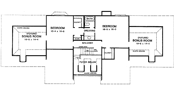 European Floor Plan - Upper Floor Plan #10-213