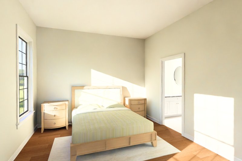 Architectural House Design - Interior - Master Bedroom for Farmhouse House Plan #513-2428 - 4 bed, 2.5 bath