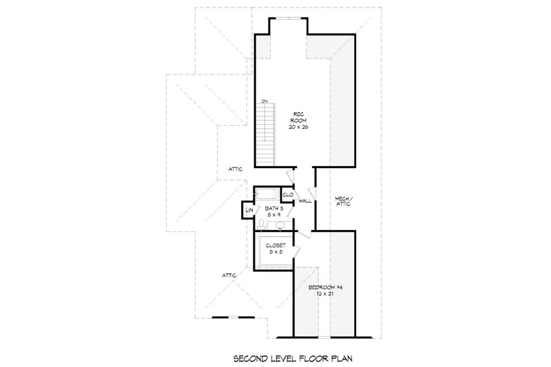 House Blueprint - Floor Plan - Upper Floor for Country House Plan #932-273 - 4 bed, 3 bath