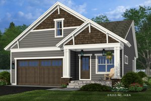 Bungalow Exterior - Front Elevation Plan #51-1329