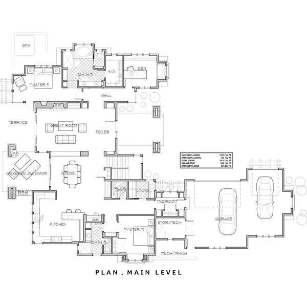 Craftsman Floor Plan - Main Floor Plan #892-7