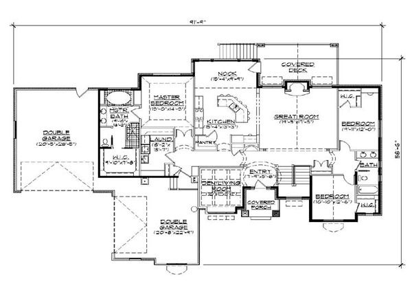 House Plan Design - European Floor Plan - Main Floor Plan #5-284