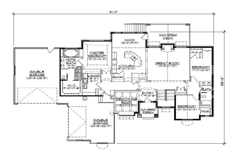 House Design - Floor Plan - Main Floor for European House Plan #5-284 - 5 bed, 3 bath