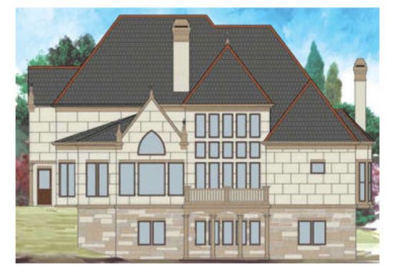 Exterior - Rear Elevation for Traditional House Plan #119-352 - 4 bed, 3 bath