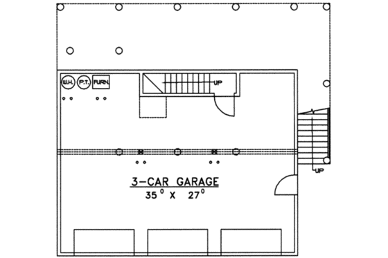 Floor Plan - Lower Floor for Modern House Plan #117-240 - 2 bed, 1 bath