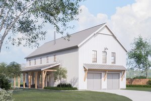 Barndominium Exterior - Front Elevation Plan #1114-63