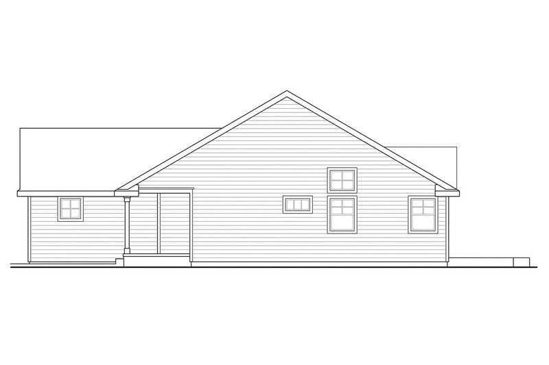 Architectural House Design - Exterior - Other Elevation for Ranch House Plan #124-862 - 3 bed, 2 bath