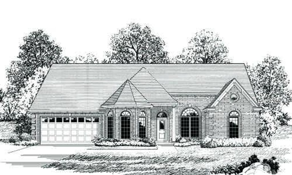 Exterior - Front Elevation 2 for Traditional House Plan #424-131 - 3 bed, 2 bath