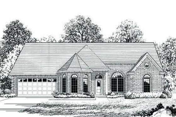 Exterior - Front Elevation for Traditional House Plan #424-131 - 3 bed, 2 bath
