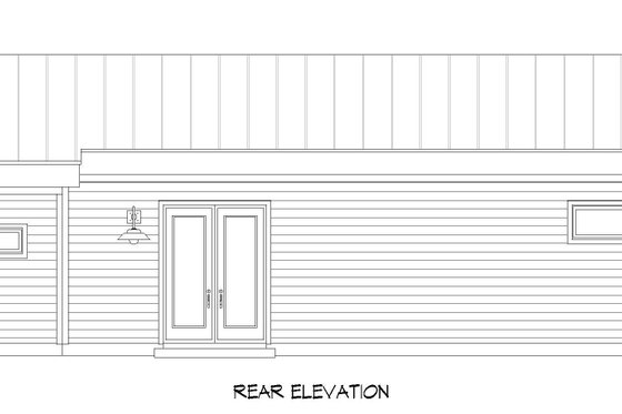 Exterior - Rear Elevation for Modern House Plan #932-832 - 2 bed, 2 bath