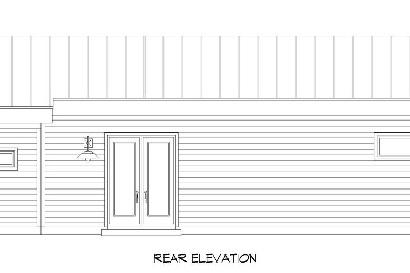 Home Plan - Exterior - Rear Elevation for Modern House Plan #932-832 - 2 bed, 2 bath