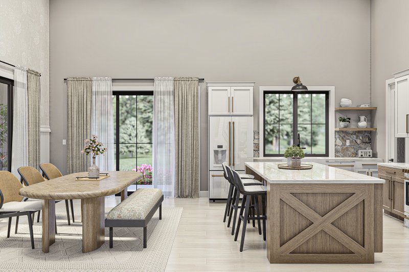 Home Plan - Interior - Kitchen 1 for Barndominium House Plan #455-569 - 6 bed, 4.5 bath