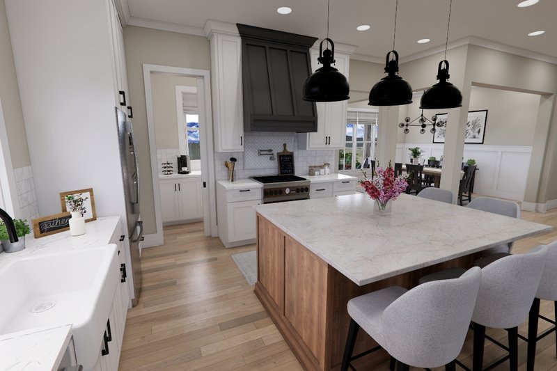 House Blueprint - Interior - Kitchen for Farmhouse House Plan #51-1283 - 3 bed, 3.5 bath