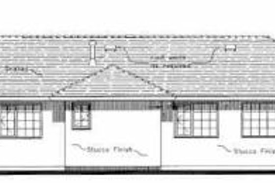 Exterior - Rear Elevation for European House Plan #18-139 - 4 bed, 3 bath