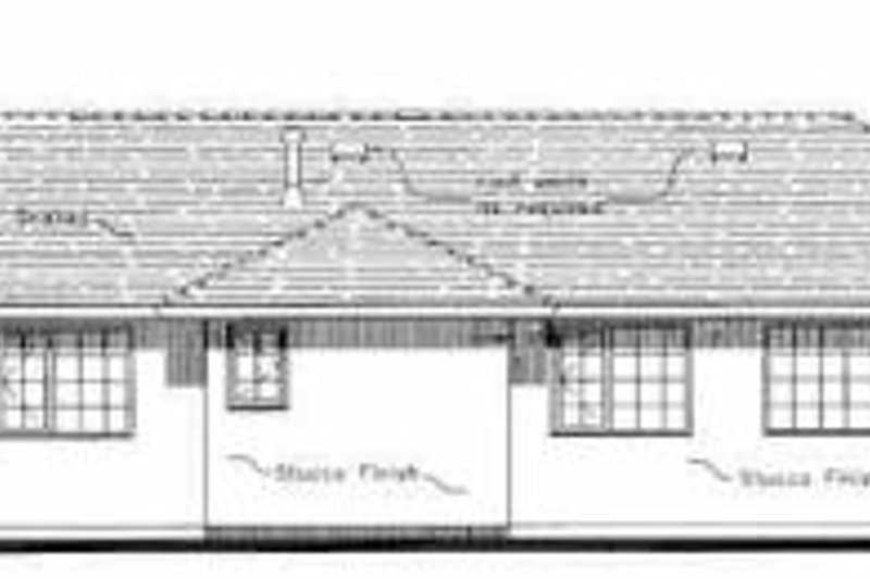 House Blueprint - Exterior - Rear Elevation for European House Plan #18-139 - 4 bed, 3 bath
