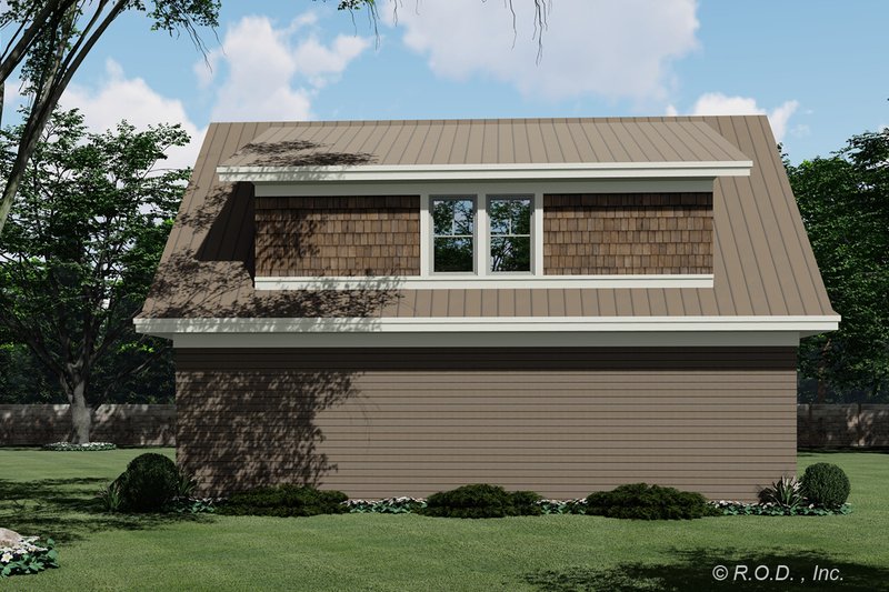Dream House Plan - Exterior - Rear Elevation 1 for Modern House Plan #51-1571 - 1 bed, 1 bath