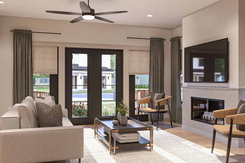 House Design - Interior - Family Room for Traditional House Plan #455-365 - 3 bed, 2.5 bath