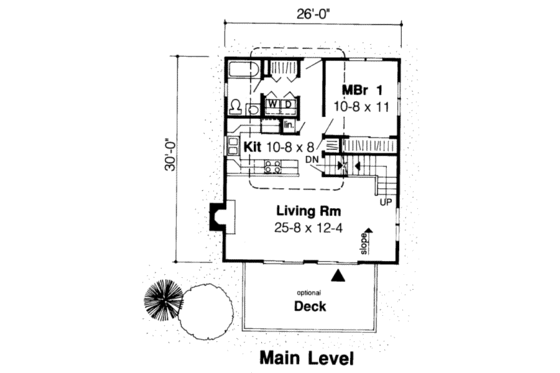 Floor Plan - Main Floor House Plan #312-364 - 3 bed, 2 bath