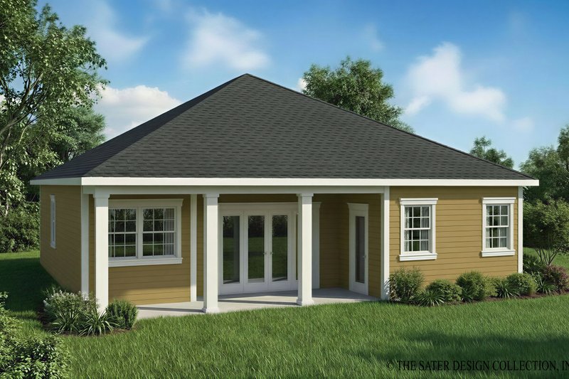 House Plan Design - Exterior - Rear Elevation for Ranch House Plan #930-484 - 3 bed, 2 bath