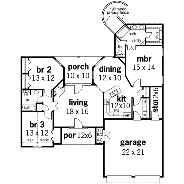 Home Plan - European Floor Plan - Main Floor Plan #45-245