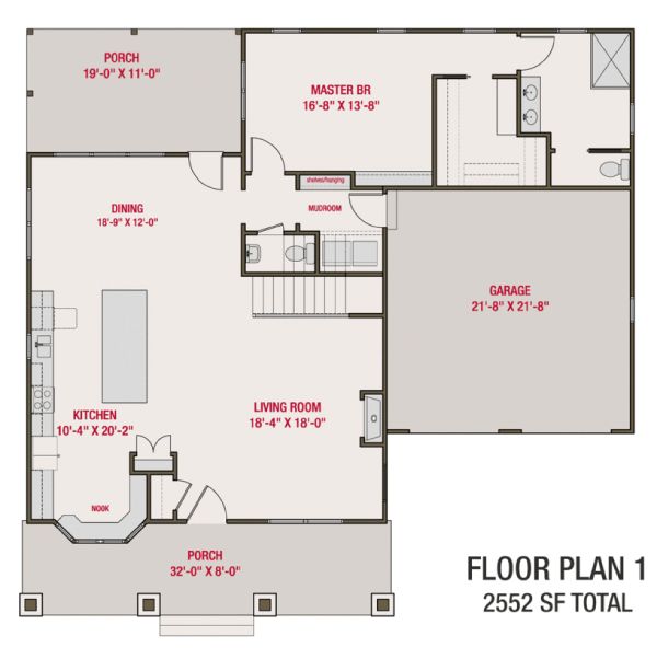 Architectural House Design - Craftsman Floor Plan - Main Floor Plan #461-70