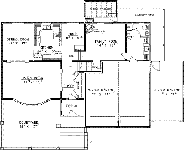Architectural House Design - Traditional Floor Plan - Main Floor Plan #117-225