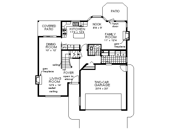 Architectural House Design - European Floor Plan - Main Floor Plan #18-255