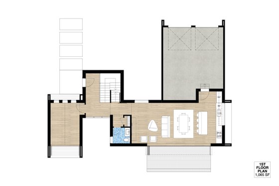 Floor Plan - Main Floor 1 for Modern House Plan #933-7 - 3 bed, 2.5 bath