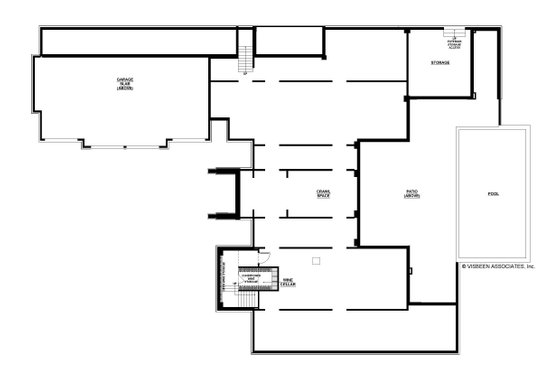 Floor Plan - Lower Floor for Contemporary House Plan #928-379 - 4 bed, 4.5 bath