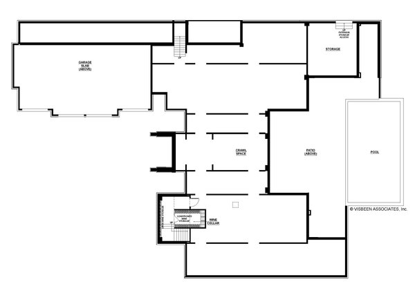 Contemporary Floor Plan - Lower Floor Plan #928-379