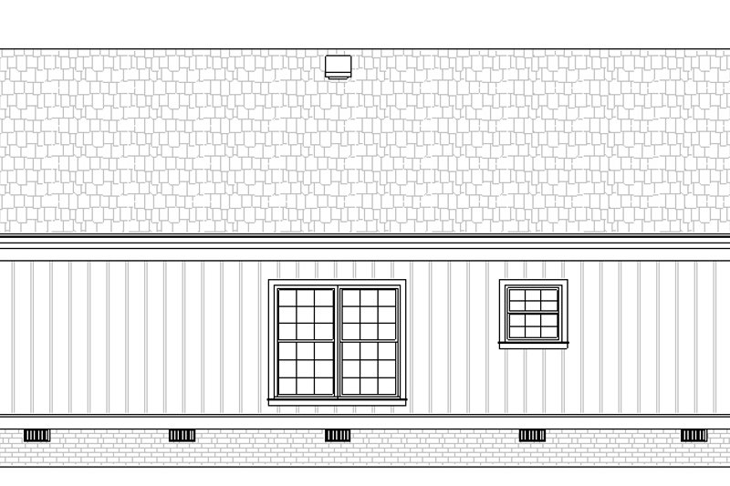 House Blueprint - Exterior - Other Elevation 2 for Cottage House Plan #45-616 - 2 bed, 2 bath