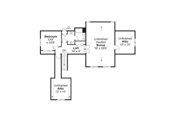 Home Plan - Craftsman Floor Plan - Upper Floor Plan #124-1348