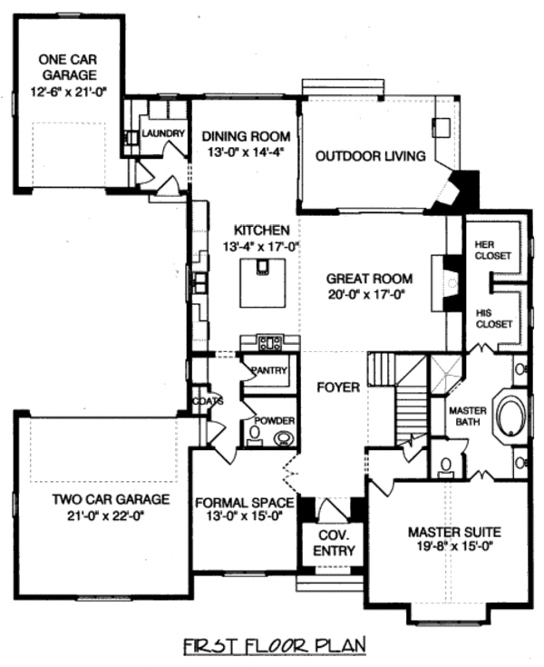 Cottage Floor Plan - Main Floor Plan #413-798