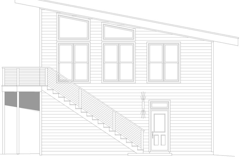 Architectural House Design - Exterior - Other Elevation 1 for Beach House Plan #932-1138 - 1 bed, 1 bath