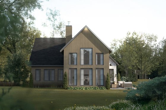 Exterior - Rear Elevation 3 for Cottage House Plan #23-2904 - 3 bed, 1.5 bath