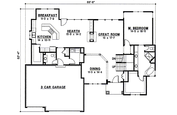 Traditional Floor Plan - Main Floor Plan #67-779