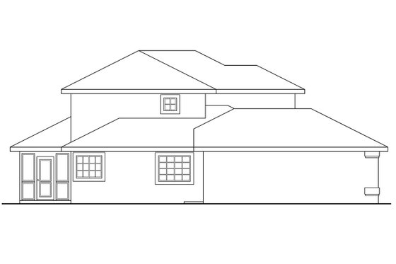 Exterior - Other Elevation 3 for Traditional House Plan #124-242 - 3 bed, 2.5 bath