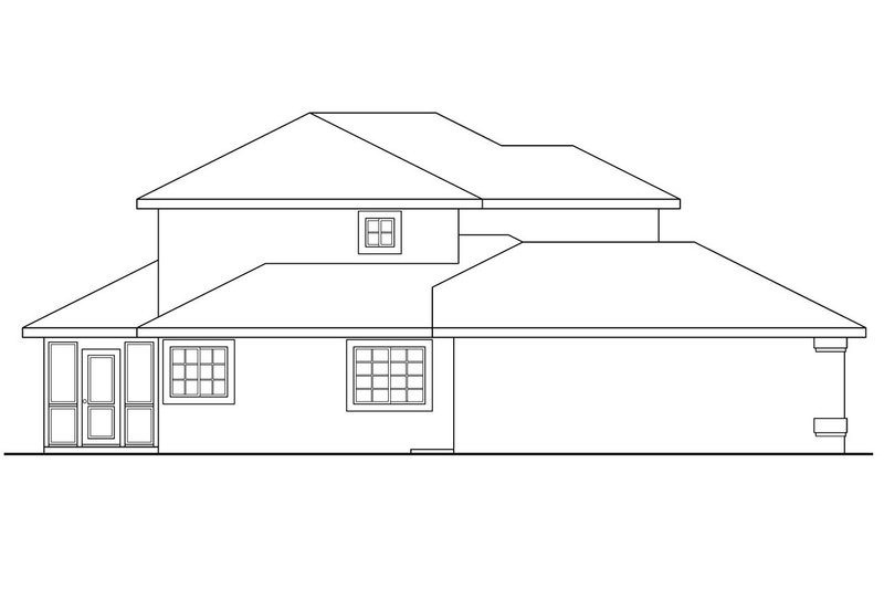 House Plan Design - Exterior - Other Elevation 3 for Traditional House Plan #124-242 - 3 bed, 2.5 bath