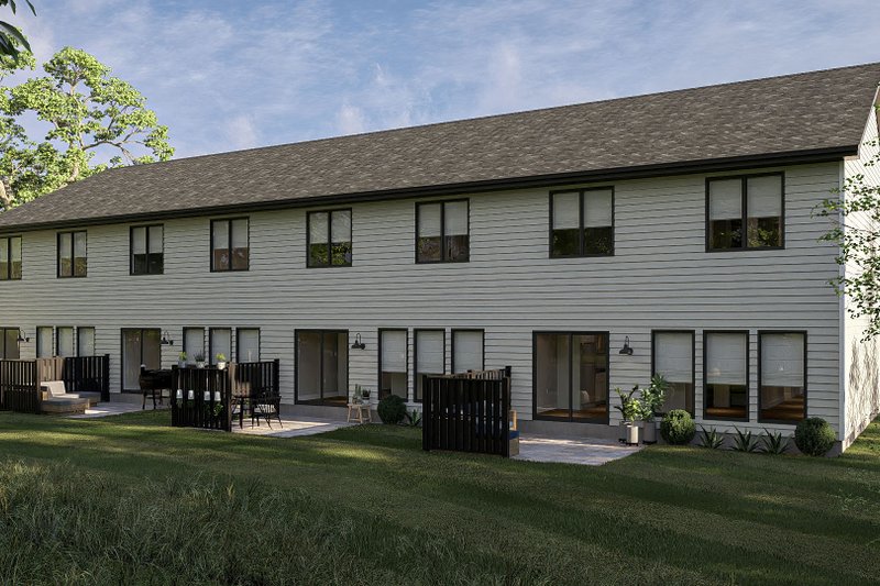 Architectural House Design - Exterior - Rear Elevation for Modern House Plan #455-420 - 3 bed, 2.5 bath