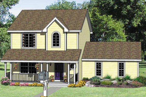 Exterior - Front Elevation for Traditional House Plan #116-234 - 3 bed, 2.5 bath