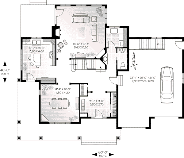 House Plan Design - Traditional Floor Plan - Main Floor Plan #23-590