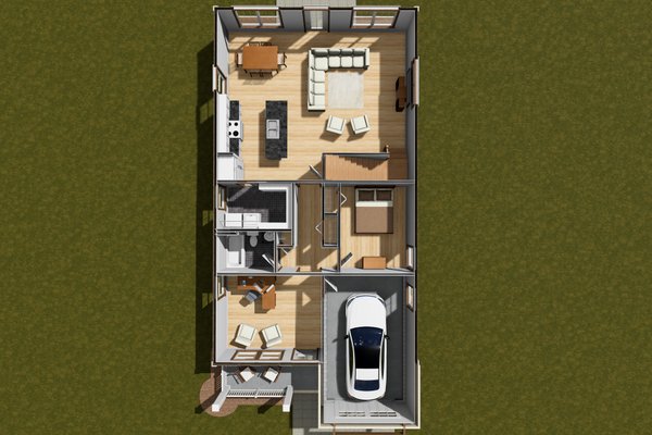 House Blueprint - Cottage Floor Plan - Main Floor Plan #513-2302